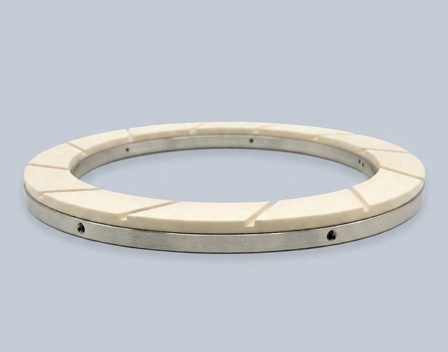 CMP retaining ring made of PPS and stainless steel for semiconductor wafer polishing applications