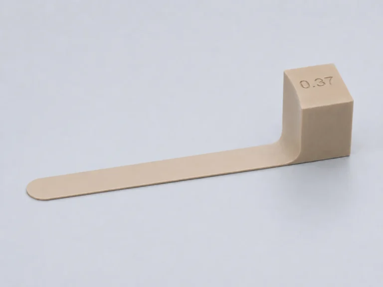 Custom PEEK feeler gauge with 0.37 mm thickness for semiconductor equipment gap inspection