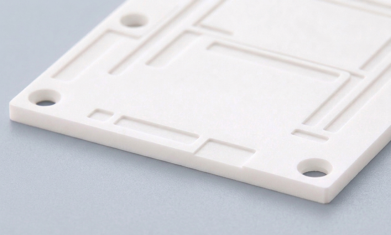 25 micron shallow groove machining on thin alumina ceramic part