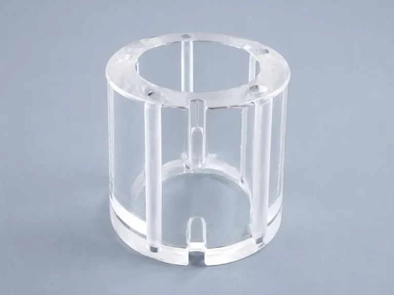Precision machined fused quartz support tube with long vertical ribs and slots for semiconductor process equipment